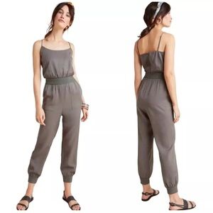 Anthropologie Taupe Jumpsuit